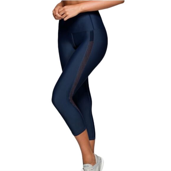 Lorna Jane Exertion Core Crop Leggings Marine Blue - Picture 3 of 10
